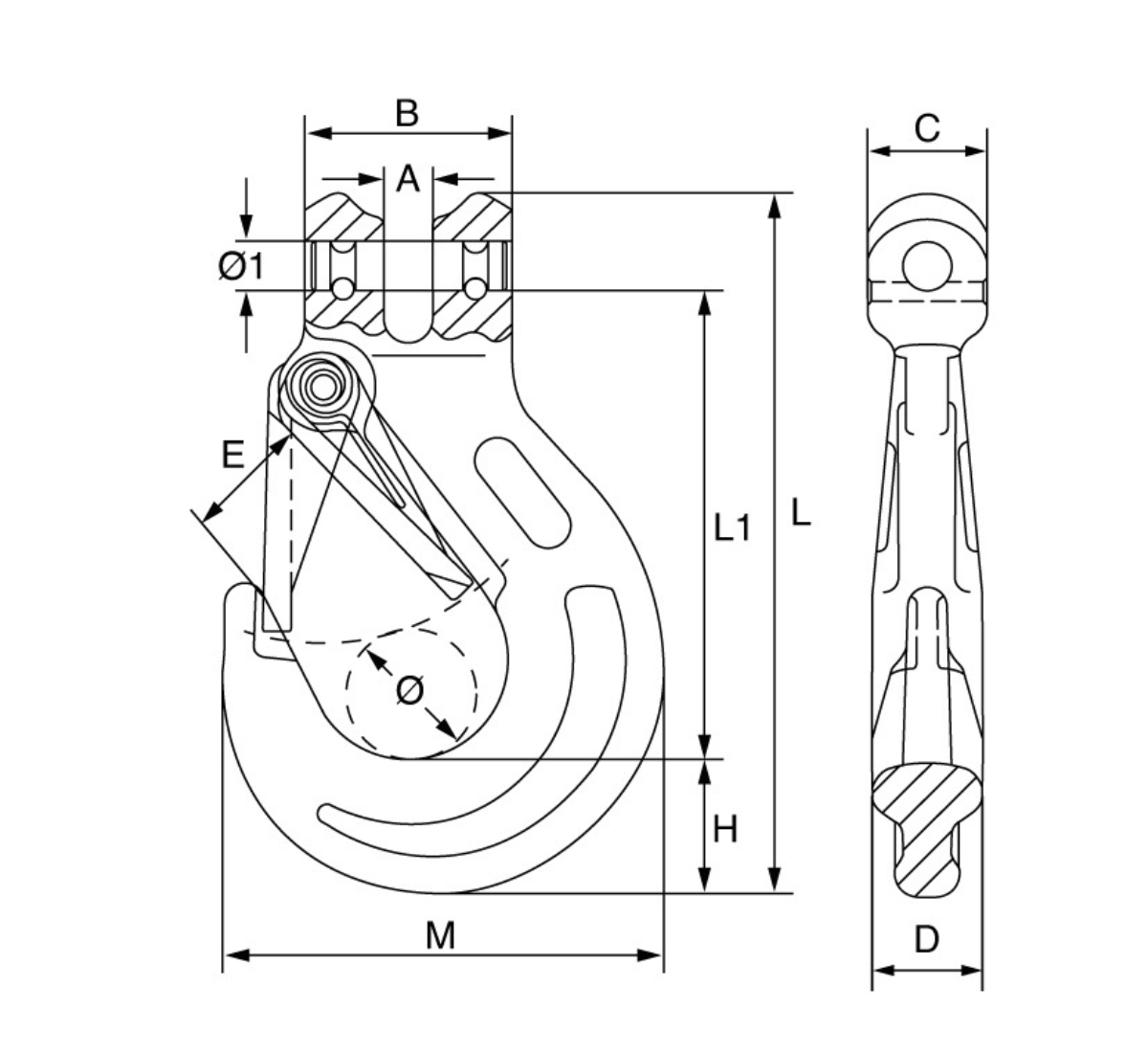 Cobra Plus Grade 10 Clevis Sling Hook