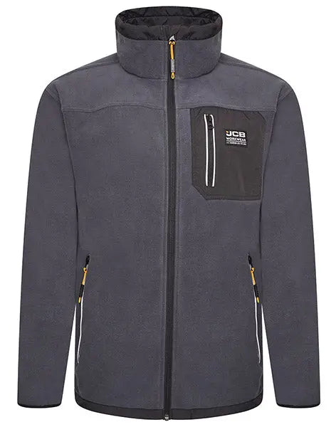 JCB Trade Fleece Full Zip Steel Blue JCB 