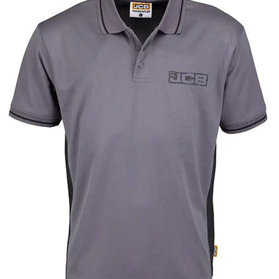 JCB Trade Grey/Black Polo Shirts JCB 