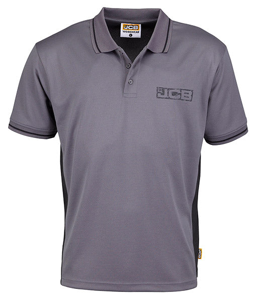 JCB Trade Grey/Black Polo Shirts JCB 