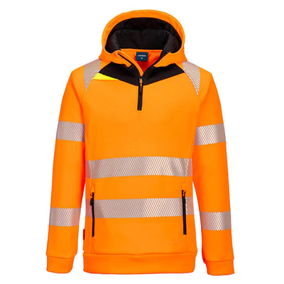 Portwest DX482 DX4 Hi-Vis 1/4 Zip Hoodie Portwest 