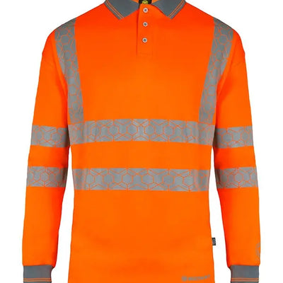 ENVIROWEAR Recyclable Hi Vis Long Sleeve Polo Shirt Envirowear 