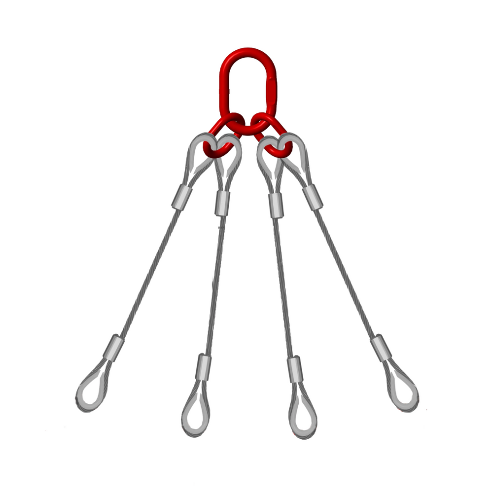 Four Leg 5mm Wire Rope Sling 0.6 Tonne
