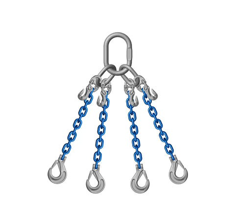 Grade 10 4 Leg 5mm Chain Slings 2 Tonne