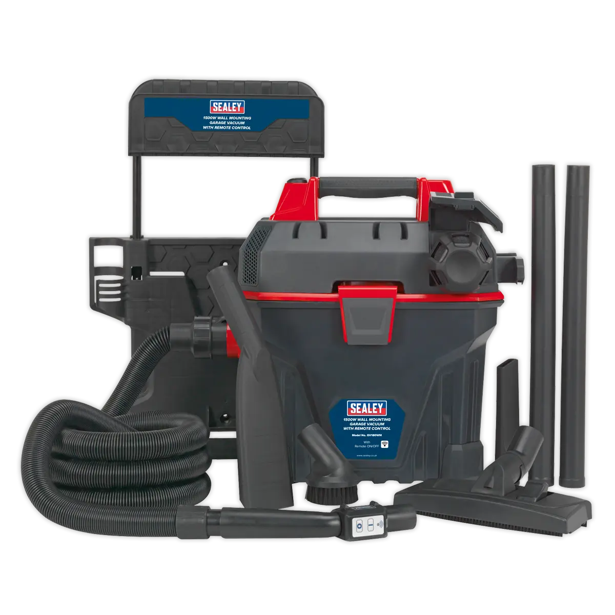 Sealey Wall Mounting Garage Vacuum with Remote Control 1500W Sealey 