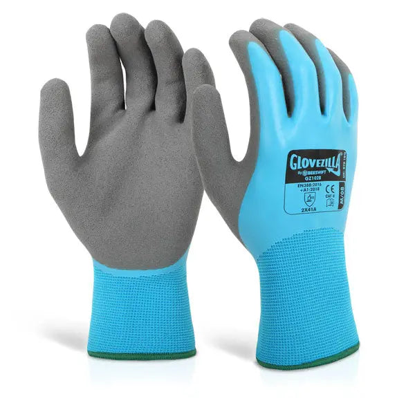 GLOVEZILLA GZ102 Waterproof Latex Gripper Glove - Pack of 10 Glovezilla 