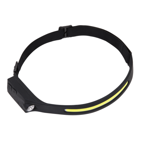 Sealey Rechargeable Head Torch with Auto-Sensor 5W COB & 3W LED
