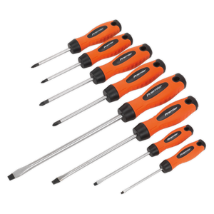 Sealey Premier Screwdriver Set 8pc - Hi-Vis Orange