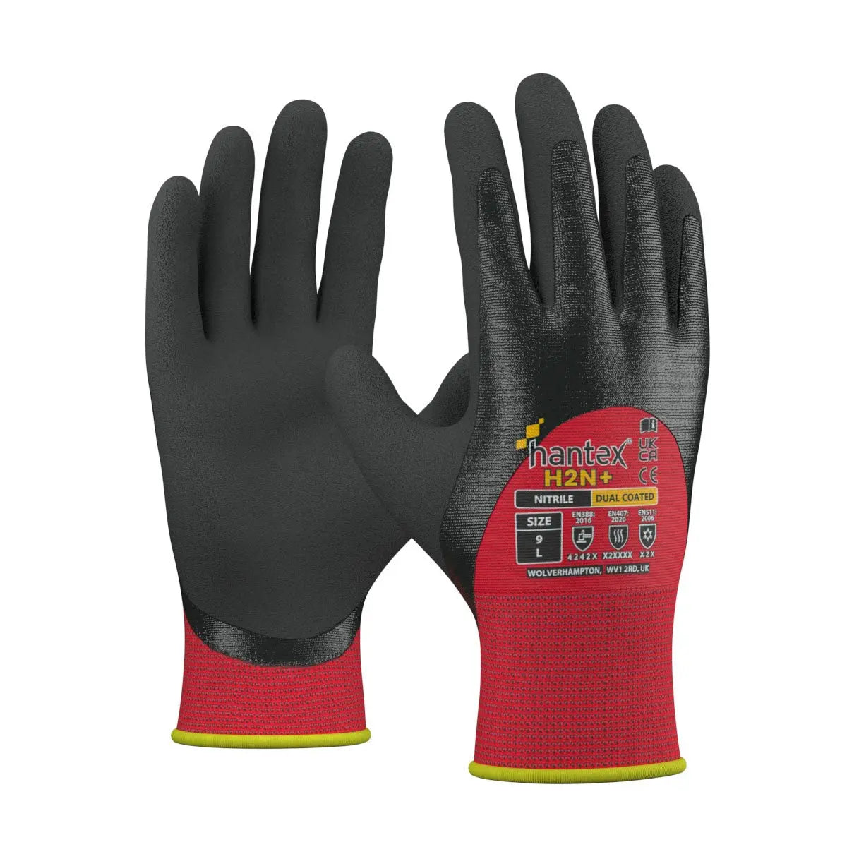 Hantex H2N+ Dual Coated Nitrile 3-4 Coated Safety Gloves Hantex 