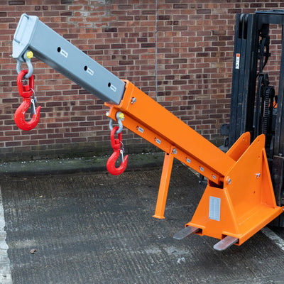 Height Adjustable Extendable Forklift Jib Invicta Attachments 