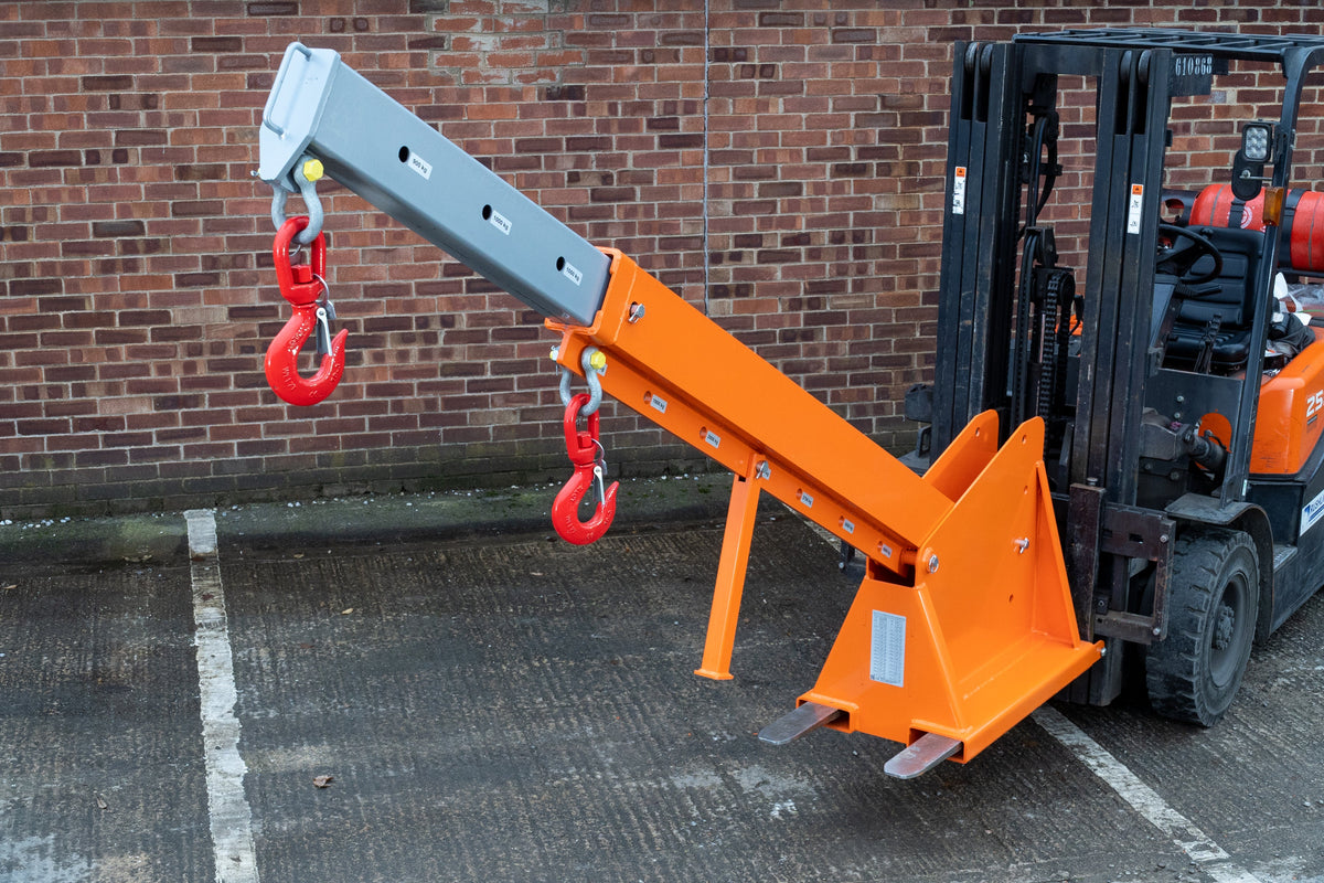 Height Adjustable Extendable Forklift Jib Invicta Attachments 
