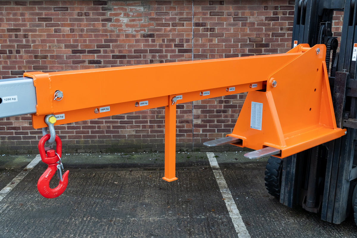 Height Adjustable Extendable Forklift Jib Invicta Attachments 