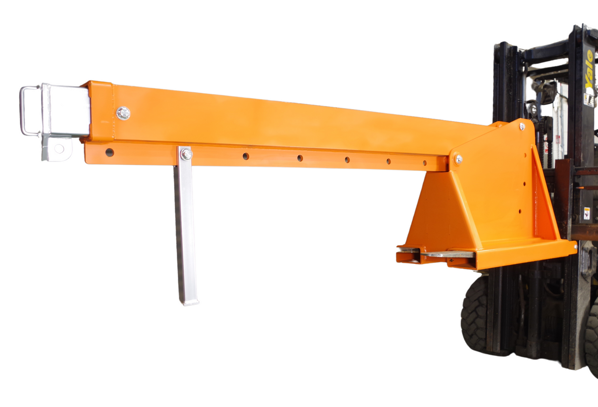Height Adjustable Extendable Forklift Jib Invicta Attachments 