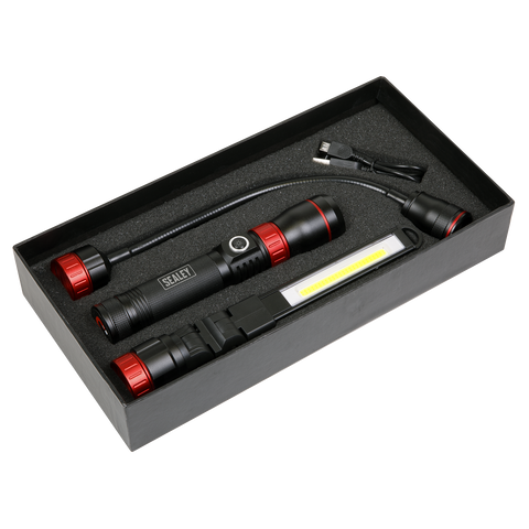 Sealey 3-in-1 Interchangeable Rechargeable Inspection Light COB LED