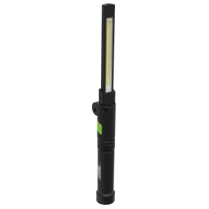Sealey Rechargeable Aluminium Folding Pocket Light 2 COB & 1 SMD LED
