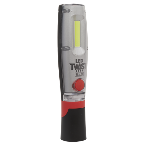 Sealey LED Twist Rechargeable Inspection Light 8W COB & 1W SMD