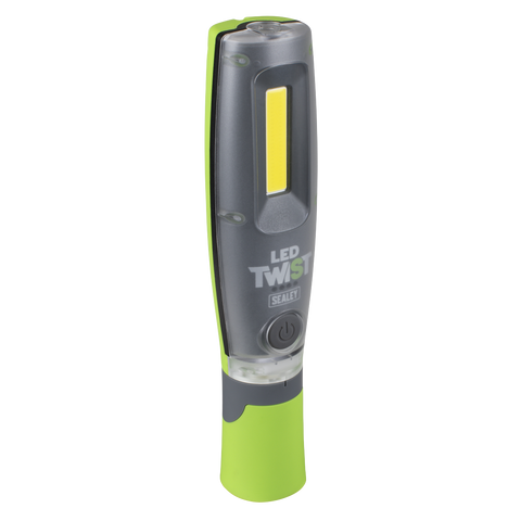 Sealey LED Twist Rechargeable Inspection Light Green