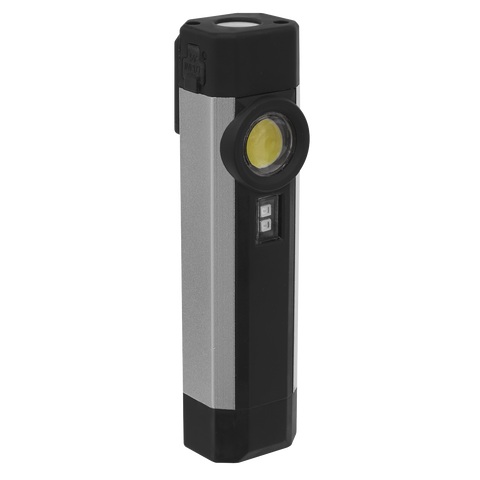 Sealey Rechargeable Aluminium Pocket Light with UV 3W COB & 1W SMD LED
