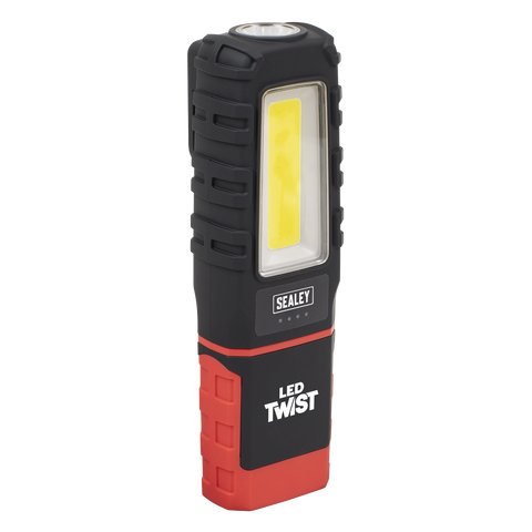 Sealey LED Twist Rechargeable Inspection Light 5W COB & 1W SMD
