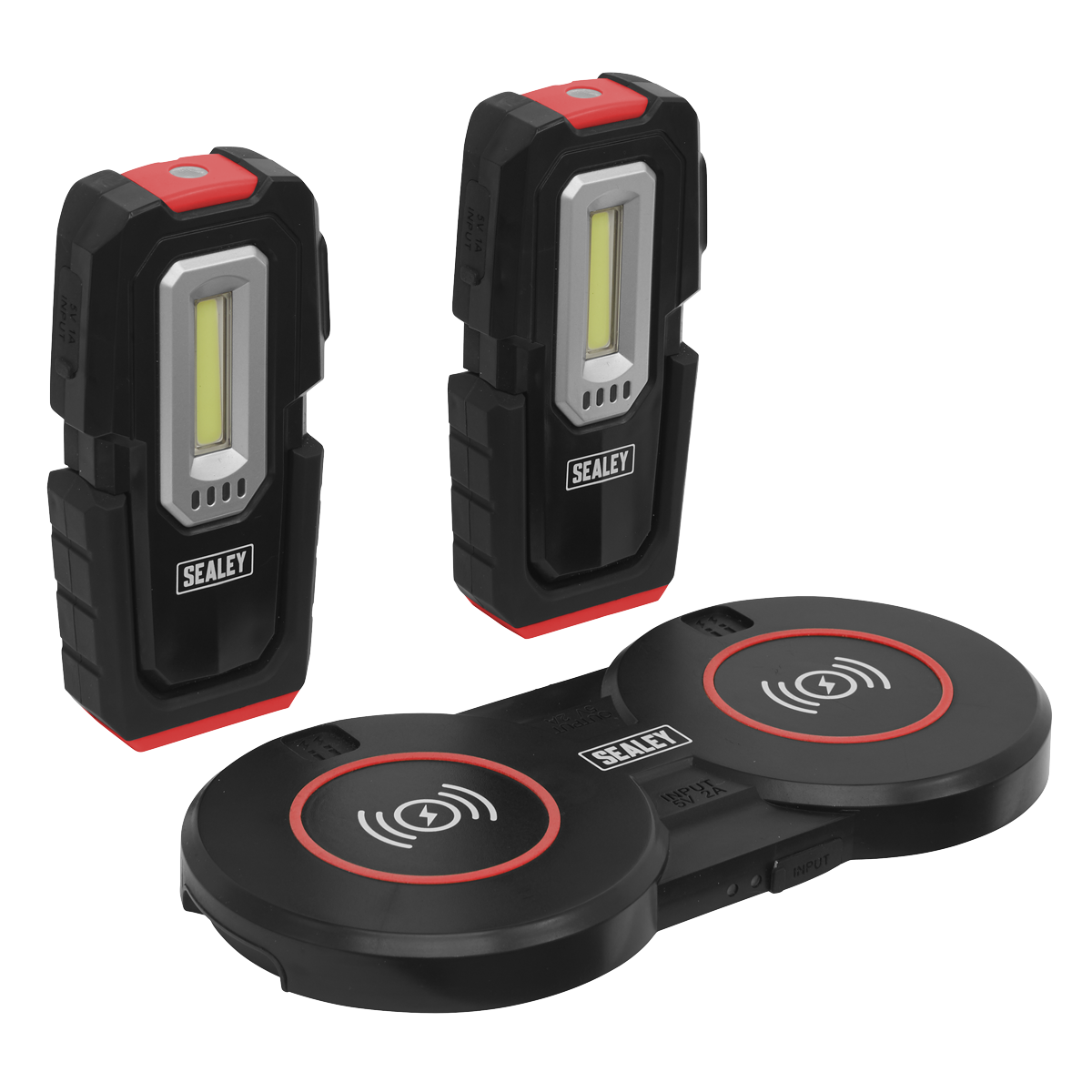 Sealey Inspection Light (x2) with Double Wireless Charging Base 3W COB & 1W SMD LED Sealey 