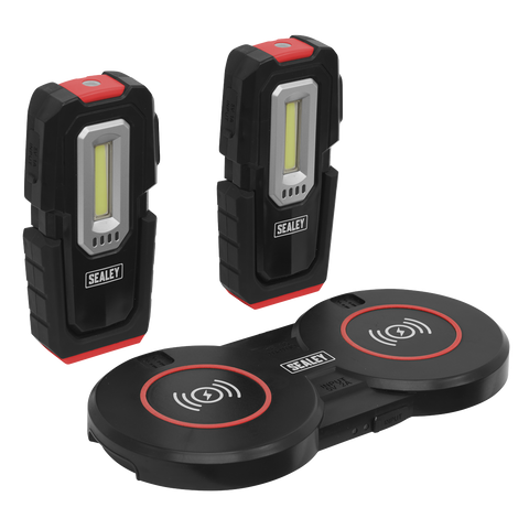 Sealey Inspection Light (x2) with Double Wireless Charging Base 3W COB & 1W SMD LED