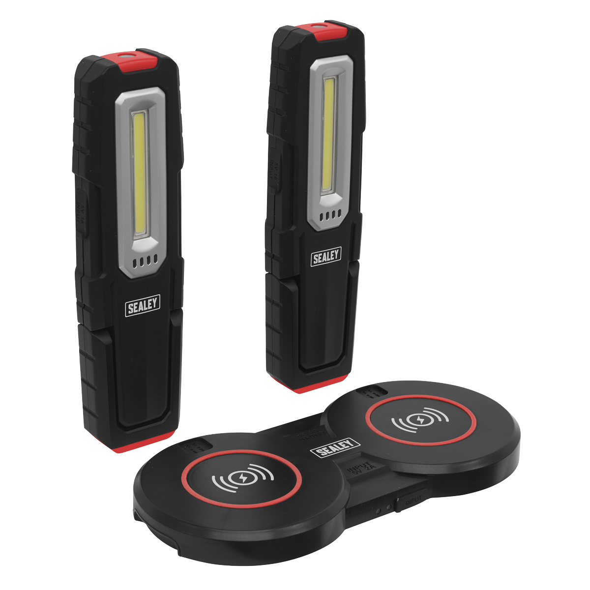 Sealey Inspection Light (x2) with Double Wireless Charging Base 5W COB & 1W SMD LED Sealey 
