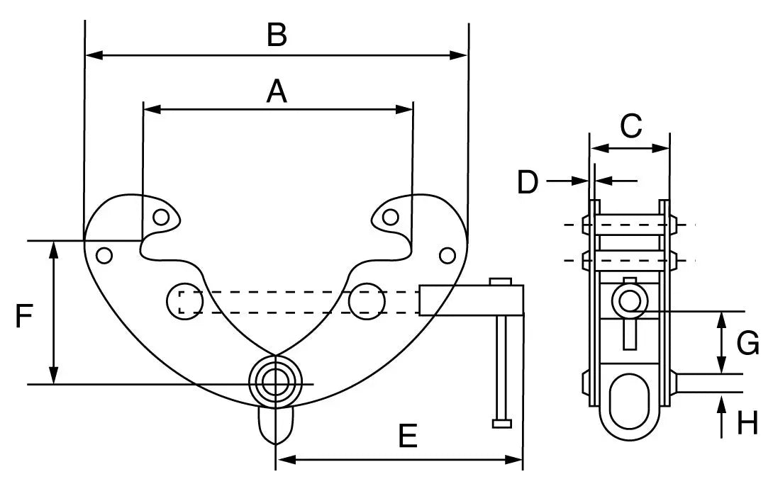 LES ADJUSTABLE BEAM CLAMP