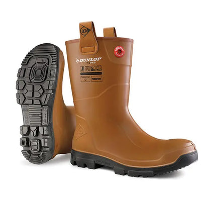 Dunlop Purofort Rigpro Full Safety Unlined Rigger Boots Dunlop 