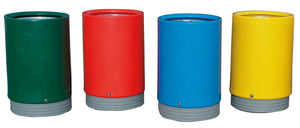 Open Top Litter Bins - 3 x Moulded Concrete Ballast Blocks