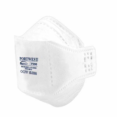 Portwest P390 EAGLE FFP3 Dolomite Fold Flat Respirator Pack of 20 Portwest 