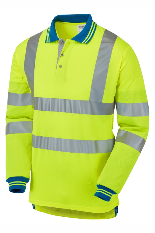 PULSAR P458 PROTECT HV Yellow Cut Resistant Sleeve Polo Shirt Pulsar 