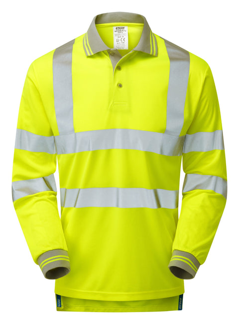 PULSAR P458 PROTECT HV Yellow Long Sleeve Polo Shirt