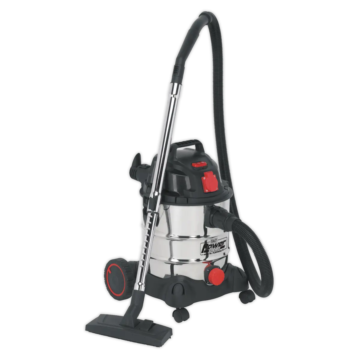 Sealey Industrial Vacuum Cleaner Stainless Drum Auto Start 20L 1400W/230V Sealey 