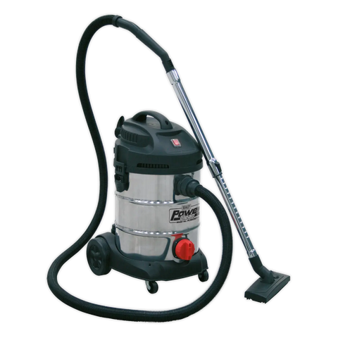 Sealey 30L Vacuum Cleaner Stainless Steel Drum 1400W/230V