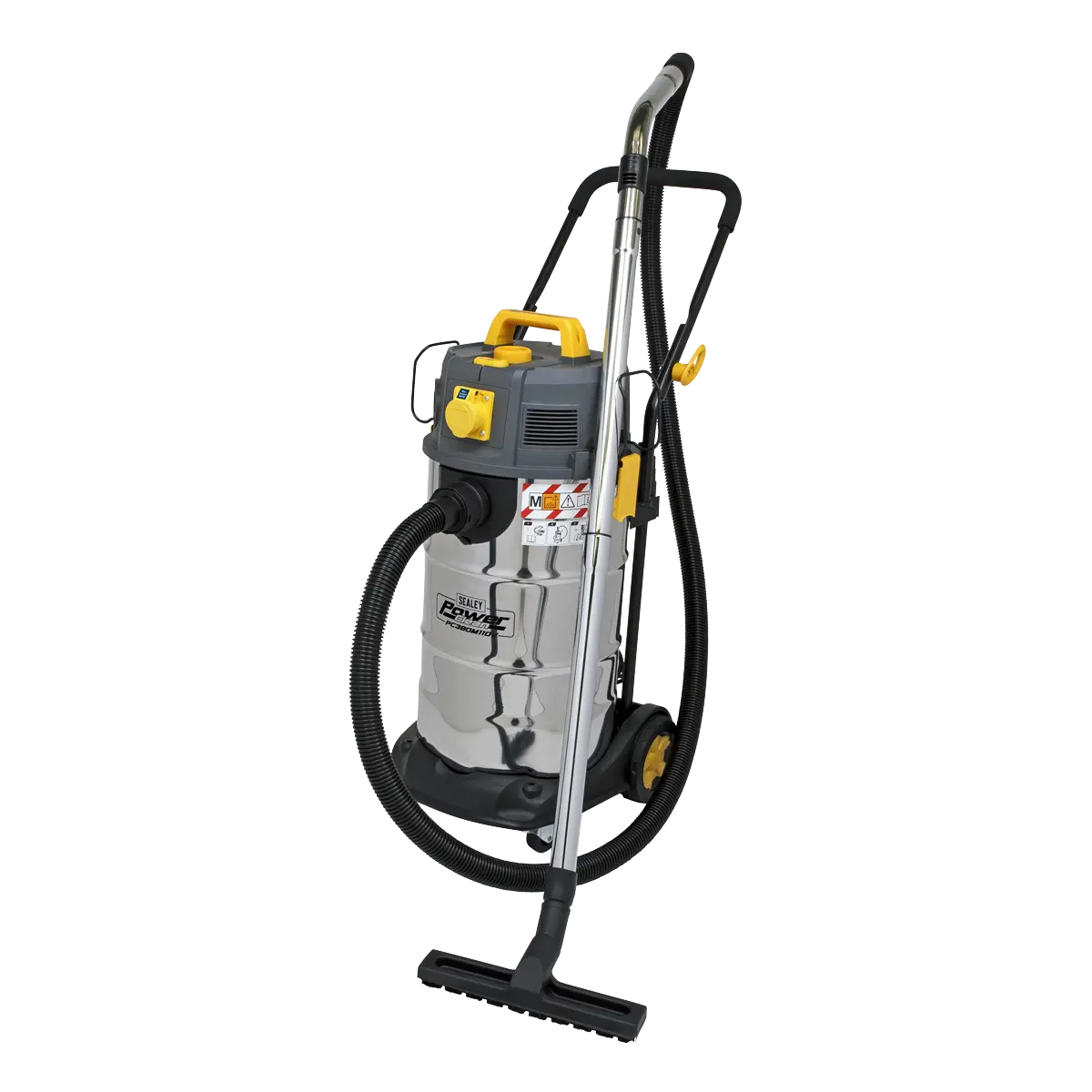 Sealey M Class Dust-Free Vacuum Cleaner Wet & Dry Stainless Steel Drum 38L 1500W Sealey 