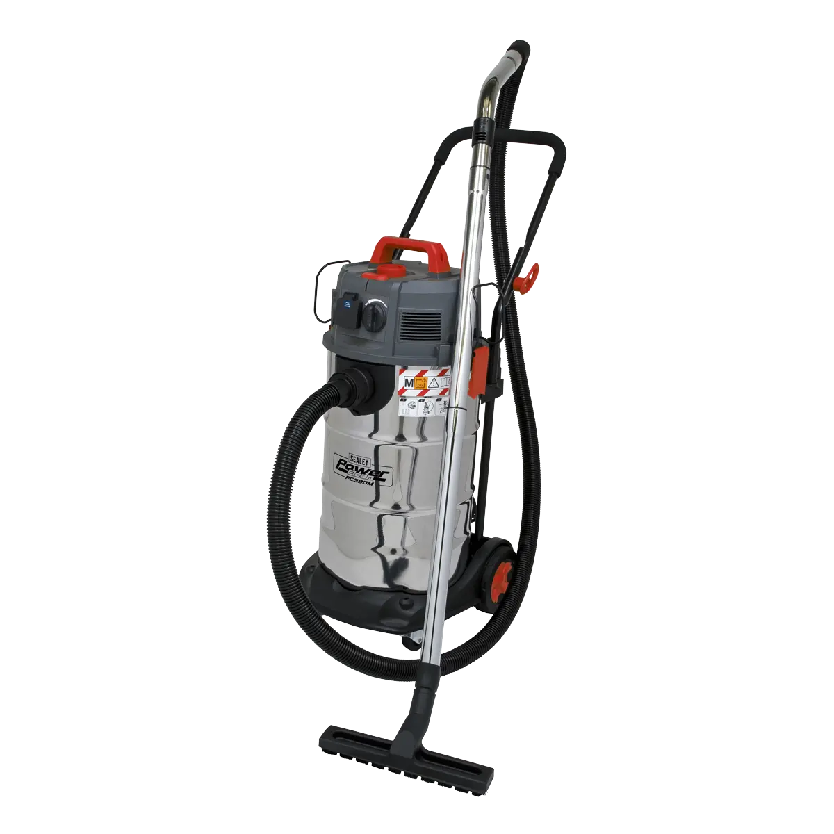 Sealey M Class Dust-Free Vacuum Cleaner Wet & Dry Stainless Steel Drum 38L 1500W Sealey 