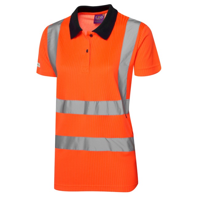 LEO Lana ISO 20471 Class 2 Comfort EcoViz Women's Polo Shirt LEO 