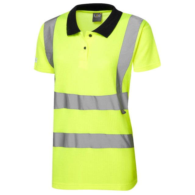 LEO Lana ISO 20471 Class 2 Comfort EcoViz Women's Polo Shirt LEO 