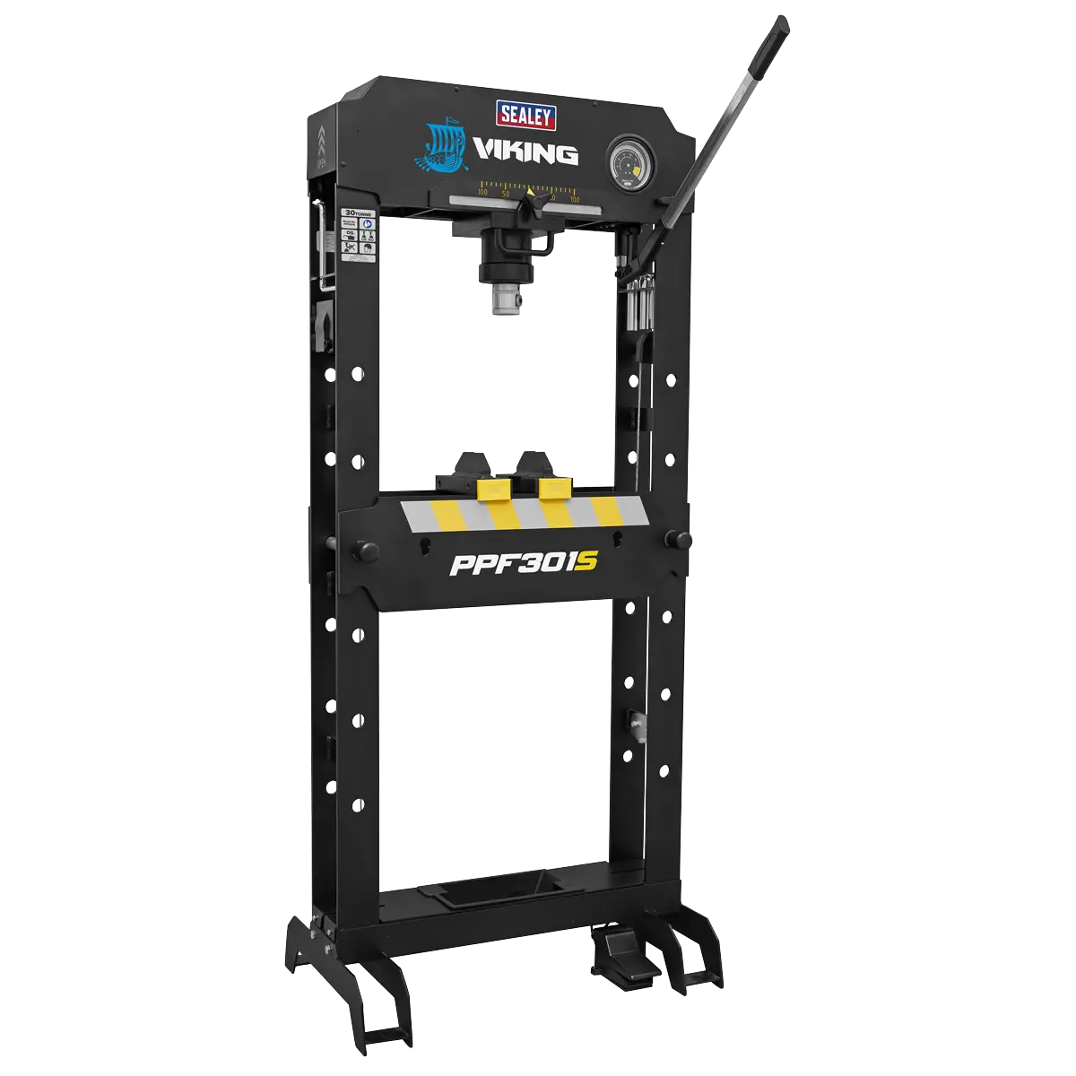 Sealey Viking Floor Type Air/Hydraulic Press with Sliding Ram and Foot Pedal 30 Tonne Sealey 
