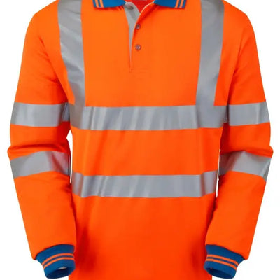 PULSAR PR470 PROTECT HV Orange Cut Resistant Sleeve Polo Shirt Pulsar 