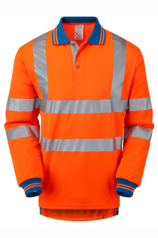 PULSAR PR470 PROTECT HV Orange Cut Resistant Sleeve Polo Shirt Pulsar 