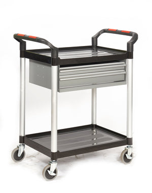 Proplaz Shelf Trolley - Steel Drawers