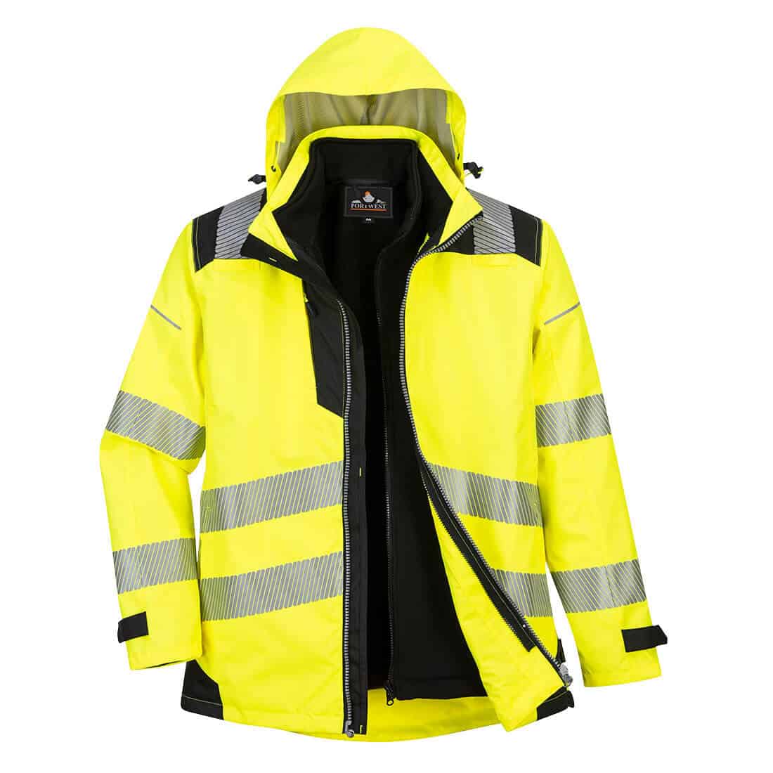 Portwest PW365 PW3 Hi Vis 3-in-1 Jacket Portwest 