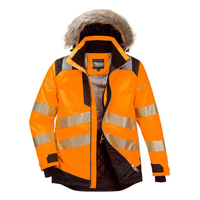 Portwest PW369 PW3 Hi Vis Winter Parka Jacket Portwest 