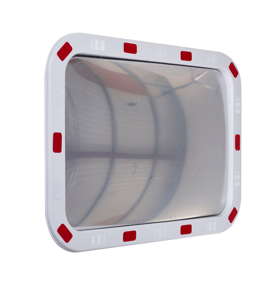 Rectangular Traffic Mirrors with Reflective Edges