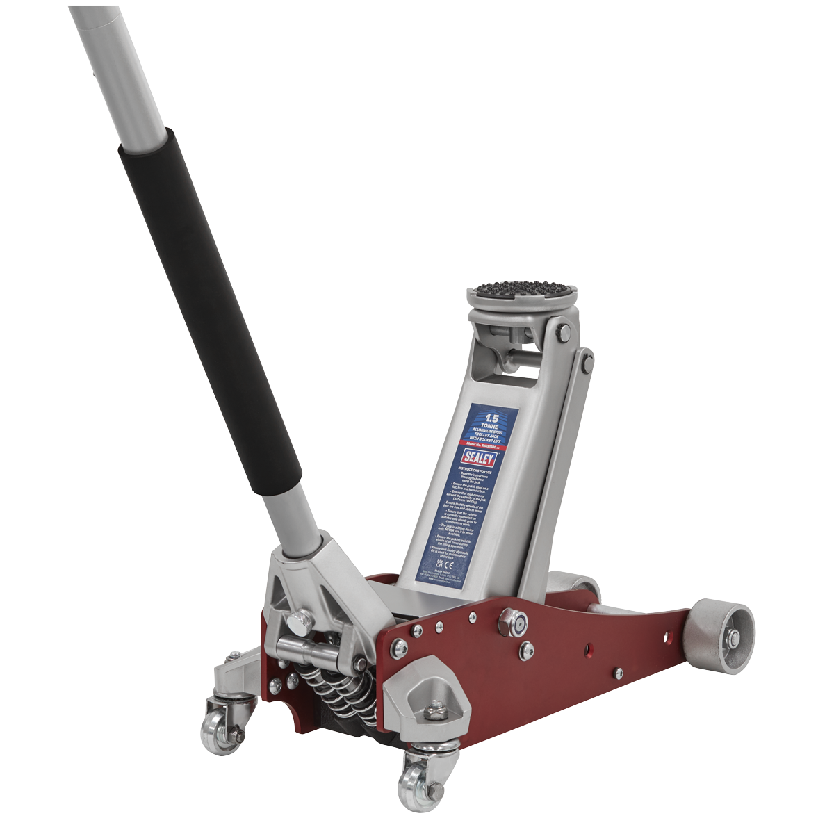 Sealey Aluminium/Steel Trolley Jack with Rocket Lift