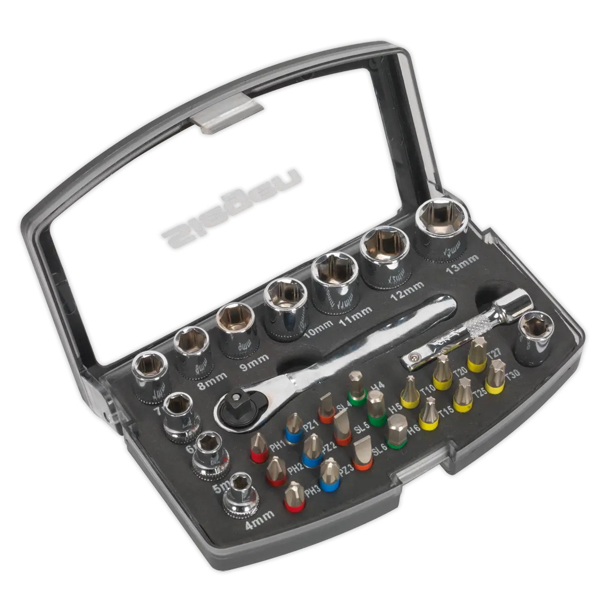 Sealey Siegen Socket & Bit Set 1/4"Sq Drive 31pc Sealey 