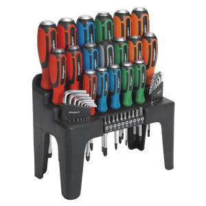 Sealey Siegen Hammer-Thru Screwdriver, Hex Key & Bit Set 44pc