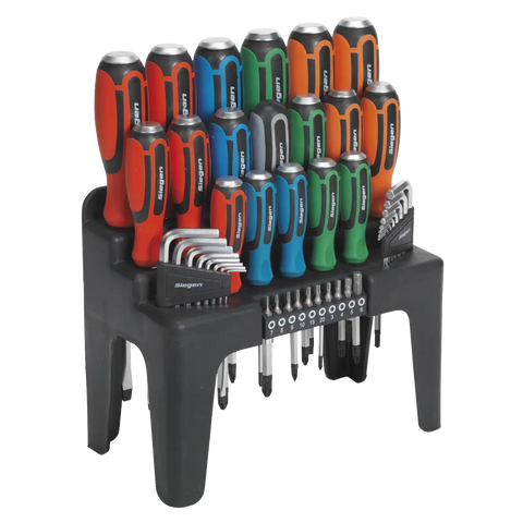 Sealey Siegen Hammer-Thru Screwdriver, Hex Key & Bit Set 44pc