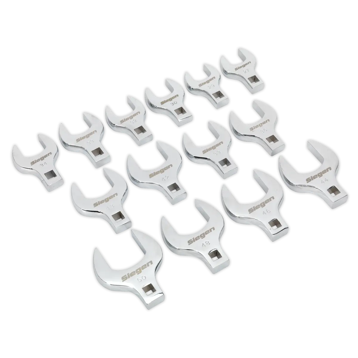 Sealey Siegen Crow's Foot Open End Spanner Set 1/2"Sq Drive 14pc Sealey 